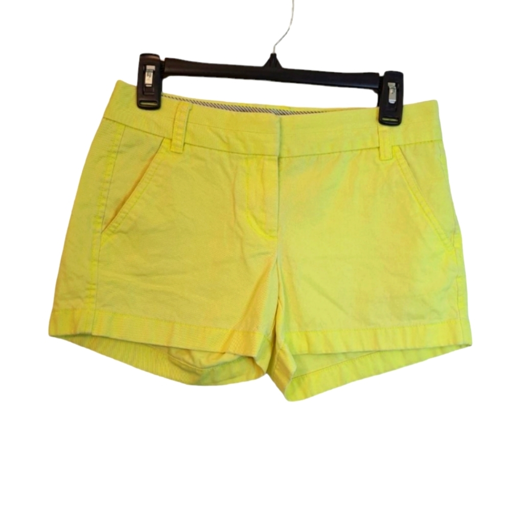 J. Crew Yellow Chino Shorts Size 0 - Picture 1 of 5